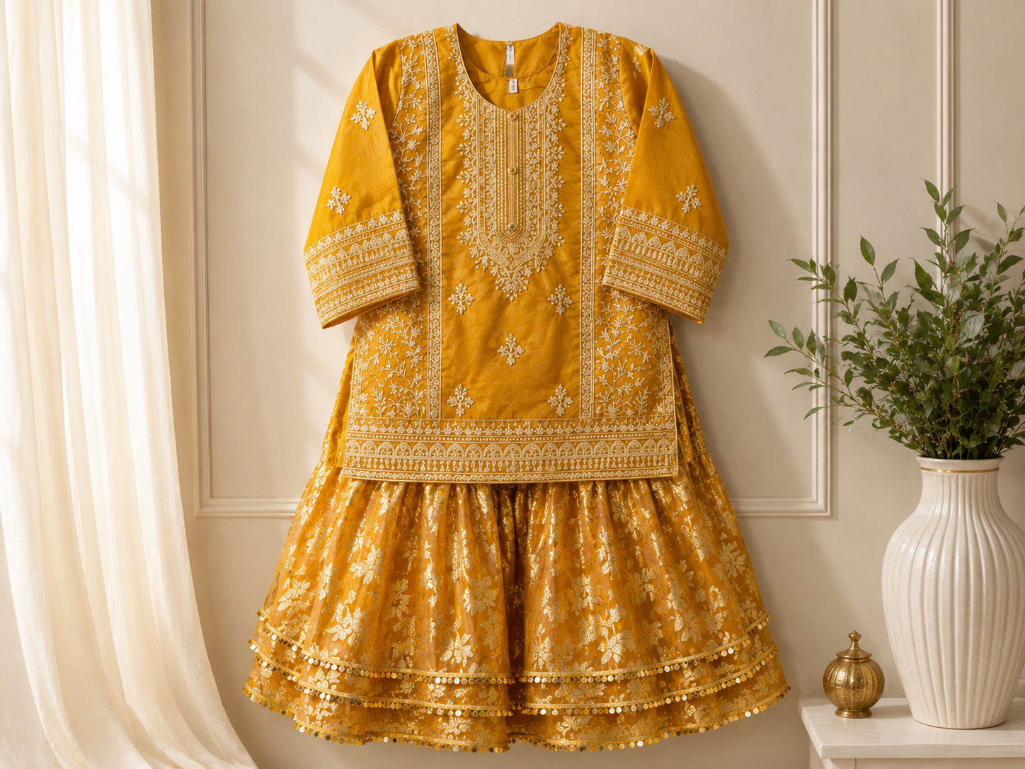 EMBROIDERED PREMIUM SHARARA - Image 4