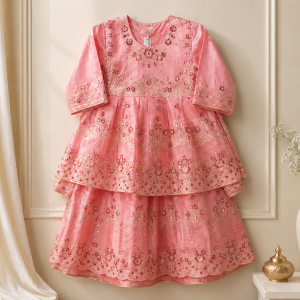 LUXE BLOOM EMBROIDERED GIRLS PARTY WEAR