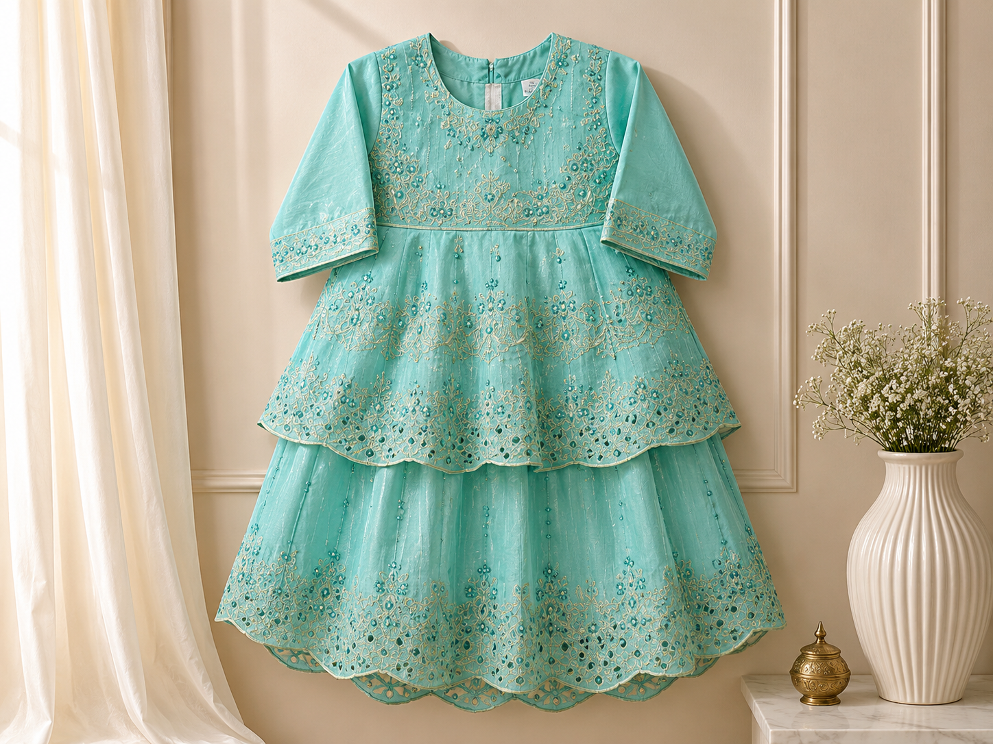 LUXE BLOOM EMBROIDERED GIRLS PARTY WEAR - Image 4