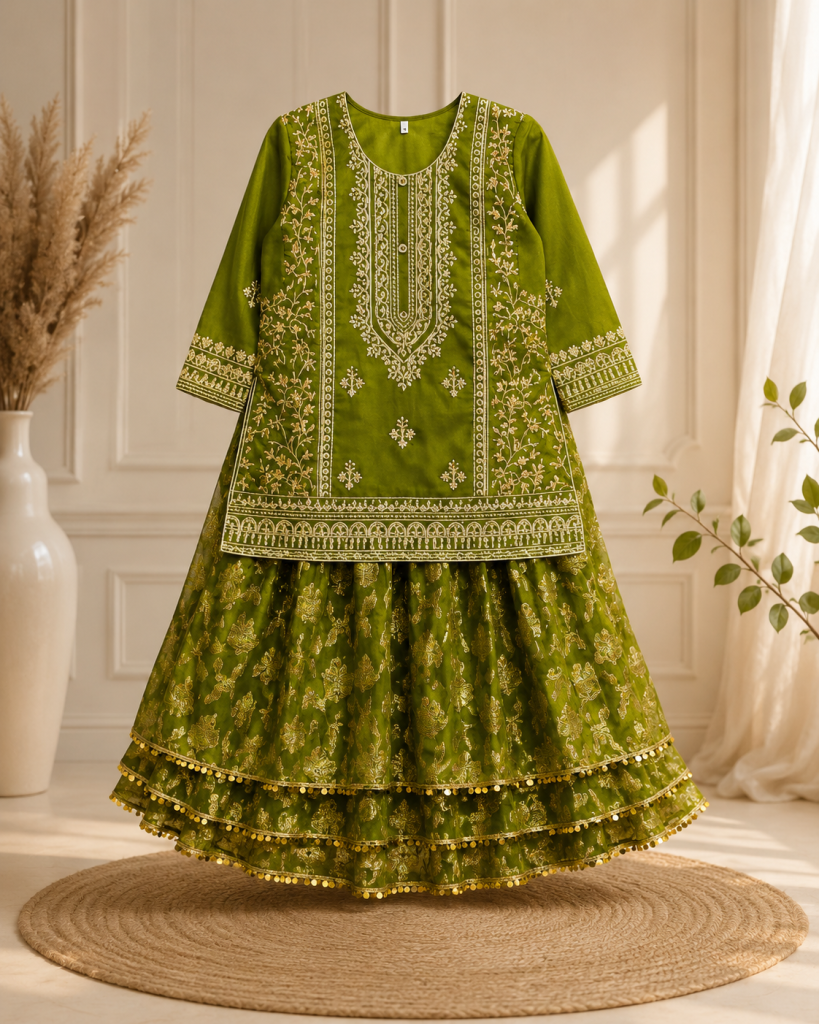 EMBROIDERED PREMIUM SHARARA
