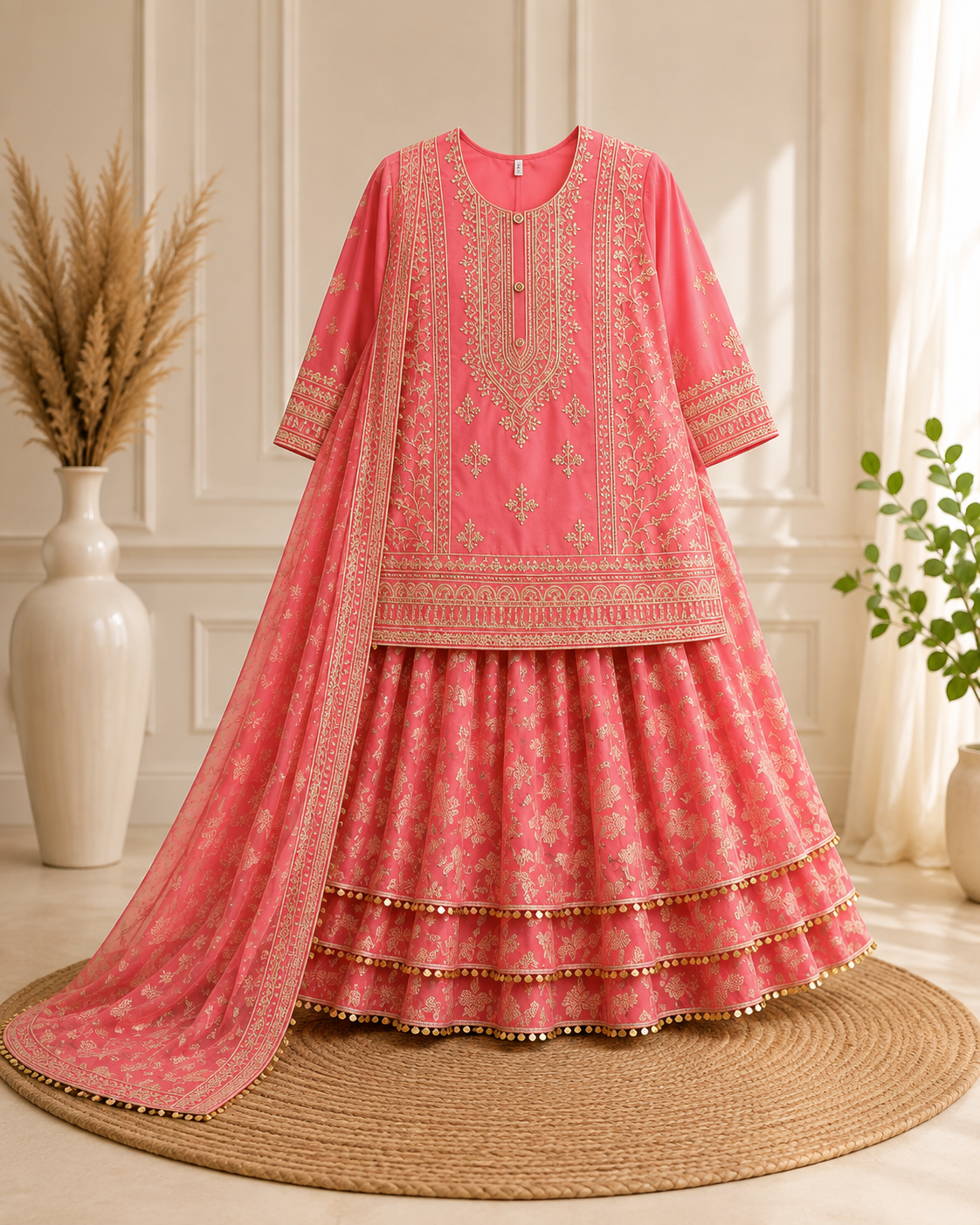 EMBROIDERED PREMIUM SHARARA - Image 2
