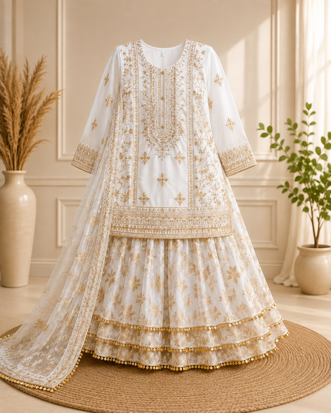 EMBROIDERED PREMIUM SHARARA - Image 3