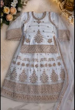 WHITE GOLD LUXURY FROCK